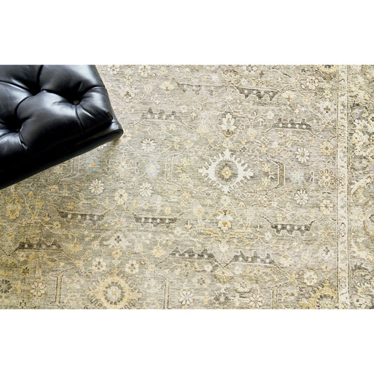 Heirloom 3987 Rug by Exquisite Rugs in khaki. Made from new zealand wool in a unique style.