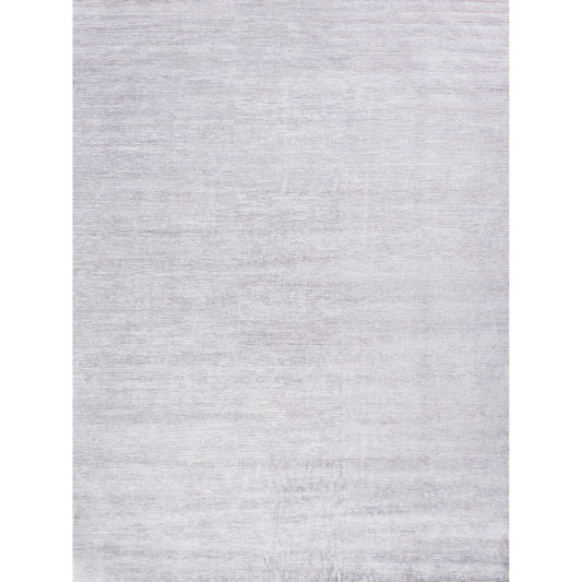 Crush Rug - Silver by Exquisite Rugs in silver. Made from bamboo silk in a unique style.