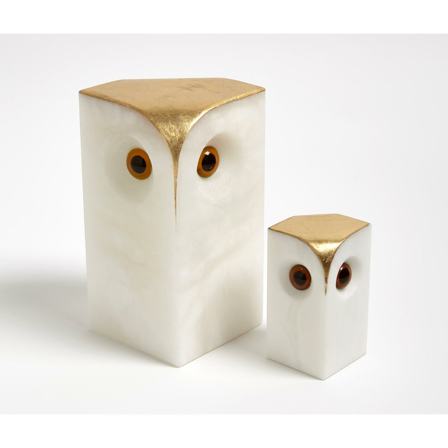 005 SR-827614,SR-827615 | Additional Silo | Alabaster Owl by Global Views. Made from alabaster in a eclectic & global style.