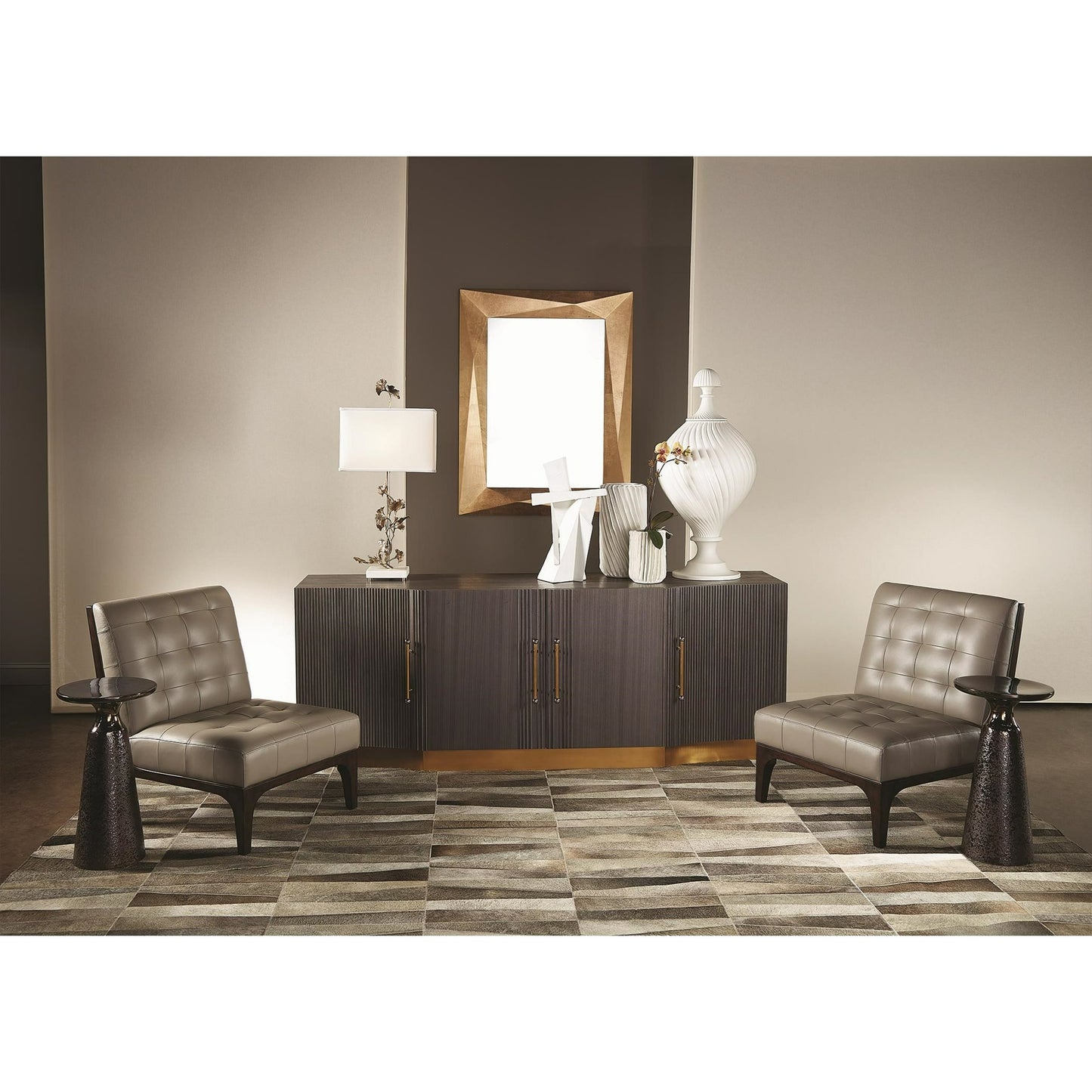 003 SR-890481 | Lifestyle | Angular Mirror by Global Views. Made from unique in a modern style.