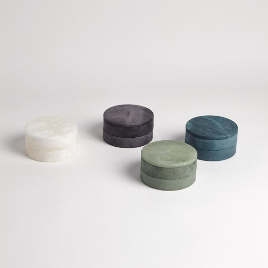 Alabaster Swivel Box by Global Views. Made from alabaster in a transitional style.