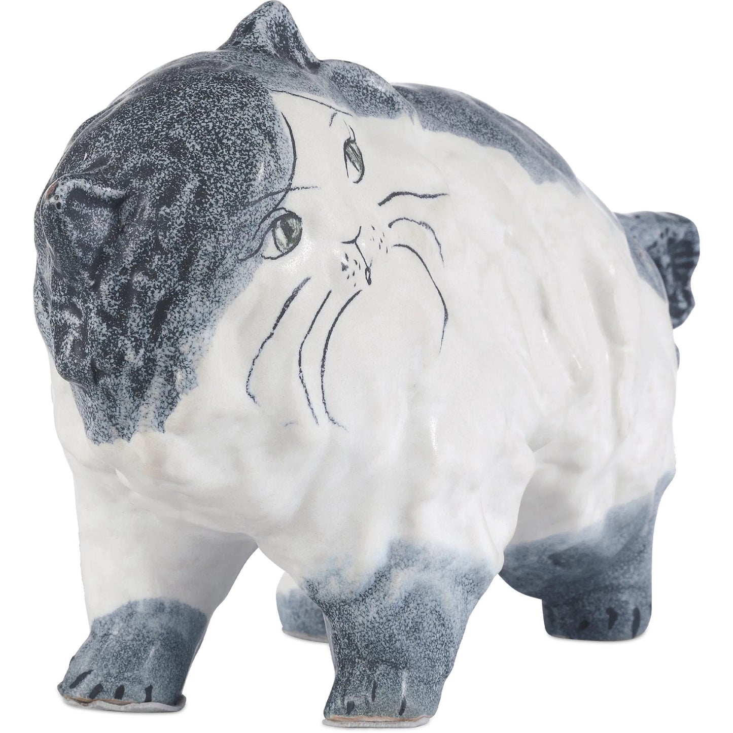 005 SI-2387152 | Additional Silo | Siamese Cat Object by Currey and Company in grayish blue, off-white. Made from porcelain in a eclectic & global style.