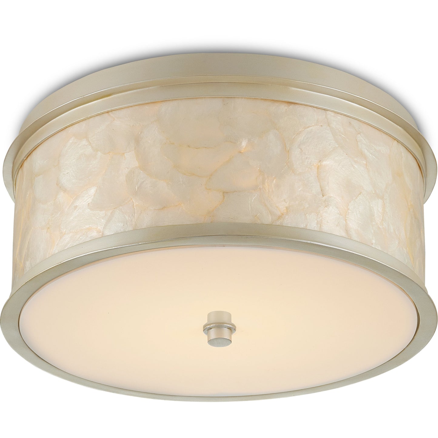 007 SI-1924051 | Additional Silo | Neith Flush Mount by Currey and Company in sea pearl, natural. Made from wrought iron, capiz shell, acrylic diffuser in a transitional style.