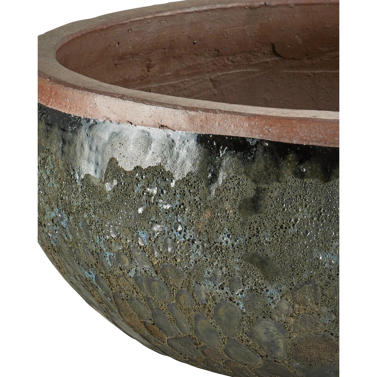 008 SI-2191773 | Additional Silo | Lyra Planter by Currey and Company in reactive black. Made from ceramic in a modern style.