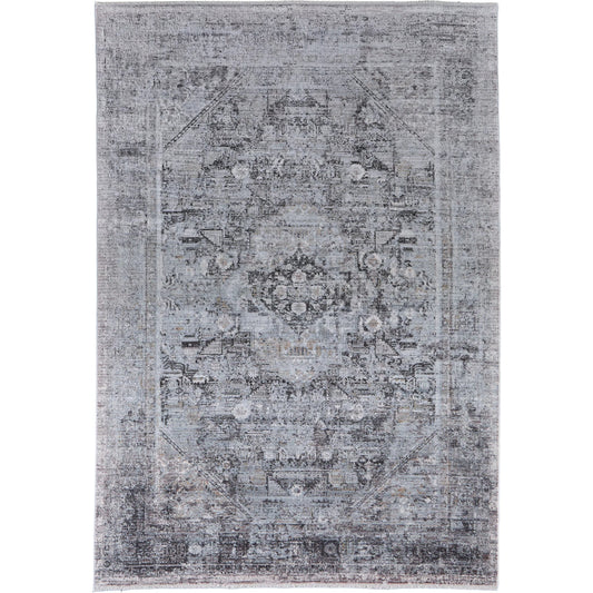 Sarrant Transitional Rug - 3966F by Feizy in gray, silver, ivory. Made from viscose, polyester in a unique style.