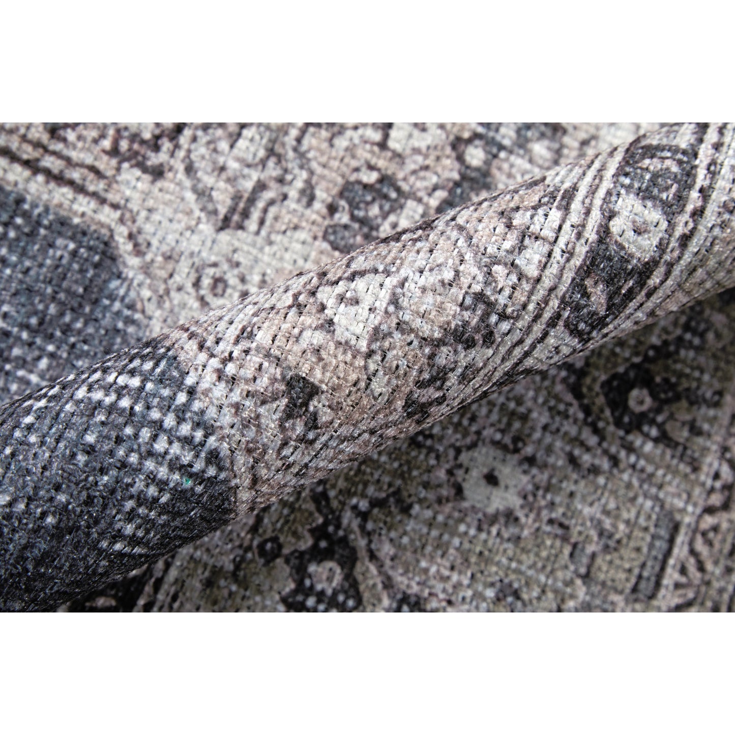 003 SI-2158911,SI-2158912,SI-2158913,SI-2158914,SI-2158915 | Closeup | Percy Transitional Rug - PRC39PBF by Feizy in gray, ivory, taupe. Made from polyester, cotton, viscose in a unique style.
