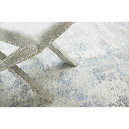 Murano 4029 Rug by Exquisite Rugs in silver, blue. Made from wool, bamboo silk in a unique style.
