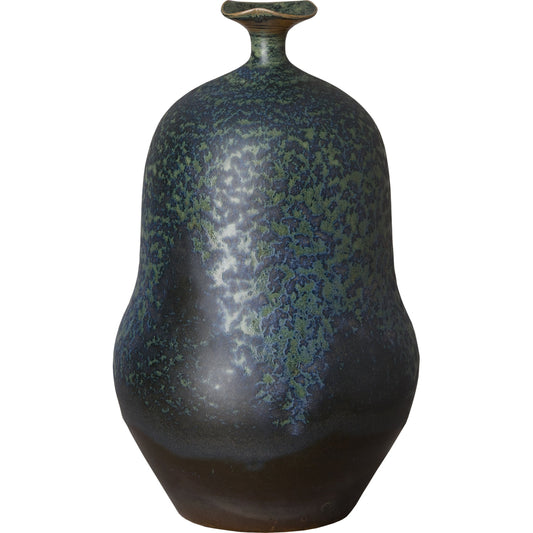 Uri Vase by Emissary USA in verdi blue. Made from unique in a eclectic & global style.