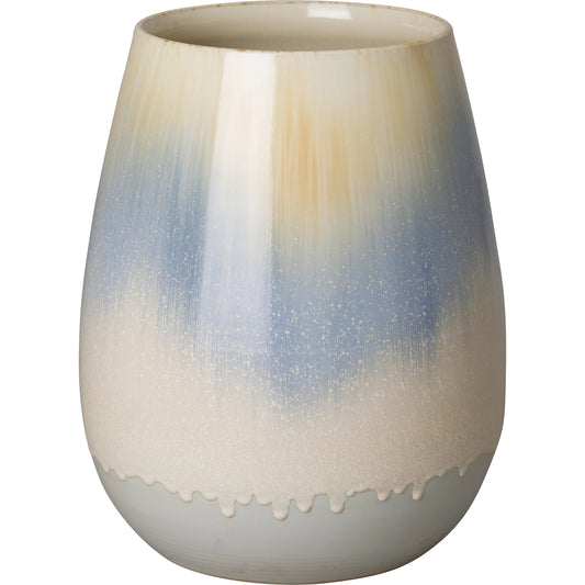 Cup Planter by Emissary USA in falling rain and glossy glaze. Made from porcelain in a modern style.