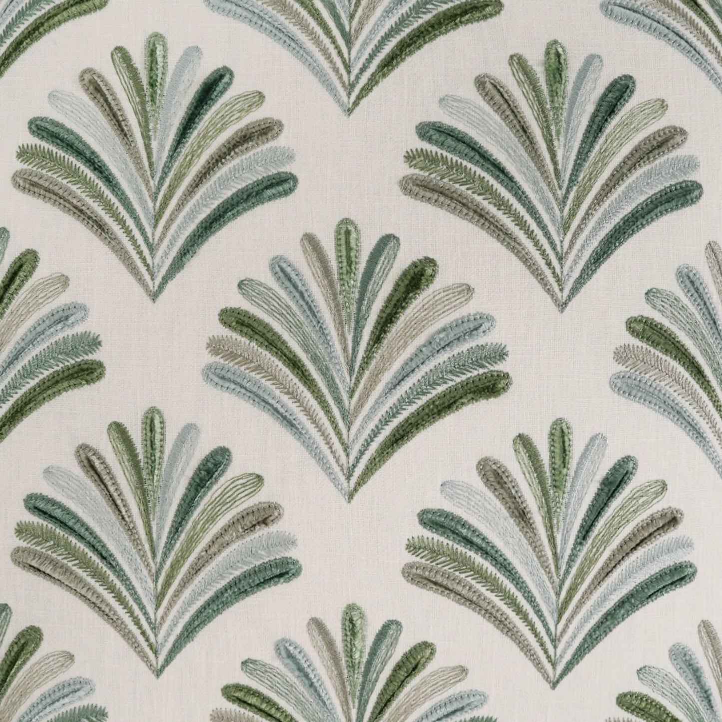 002 SI-2380503 | Closeup | Aruba Pillow by DV Kap Home in beige, green. Made from 50% polyester, 50% cotton in a modern style.