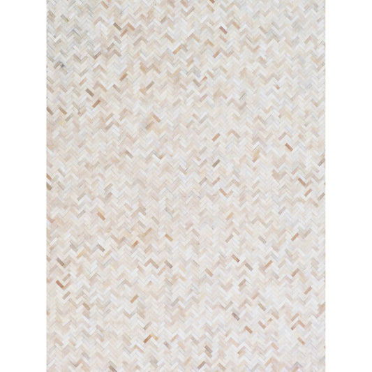 Mosaic Leather 4057 Rug by Exquisite Rugs in light beige. Made from leather hide in a unique style.