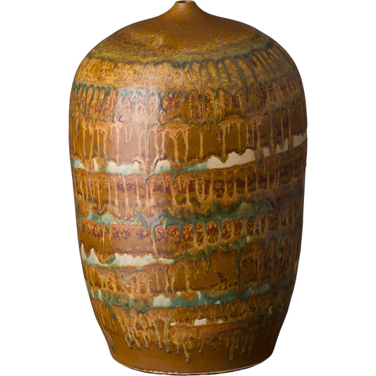 17.5 in. Tall Cocoon Vase by Emissary USA in nutshell brown. Made from unique in a transitional style.