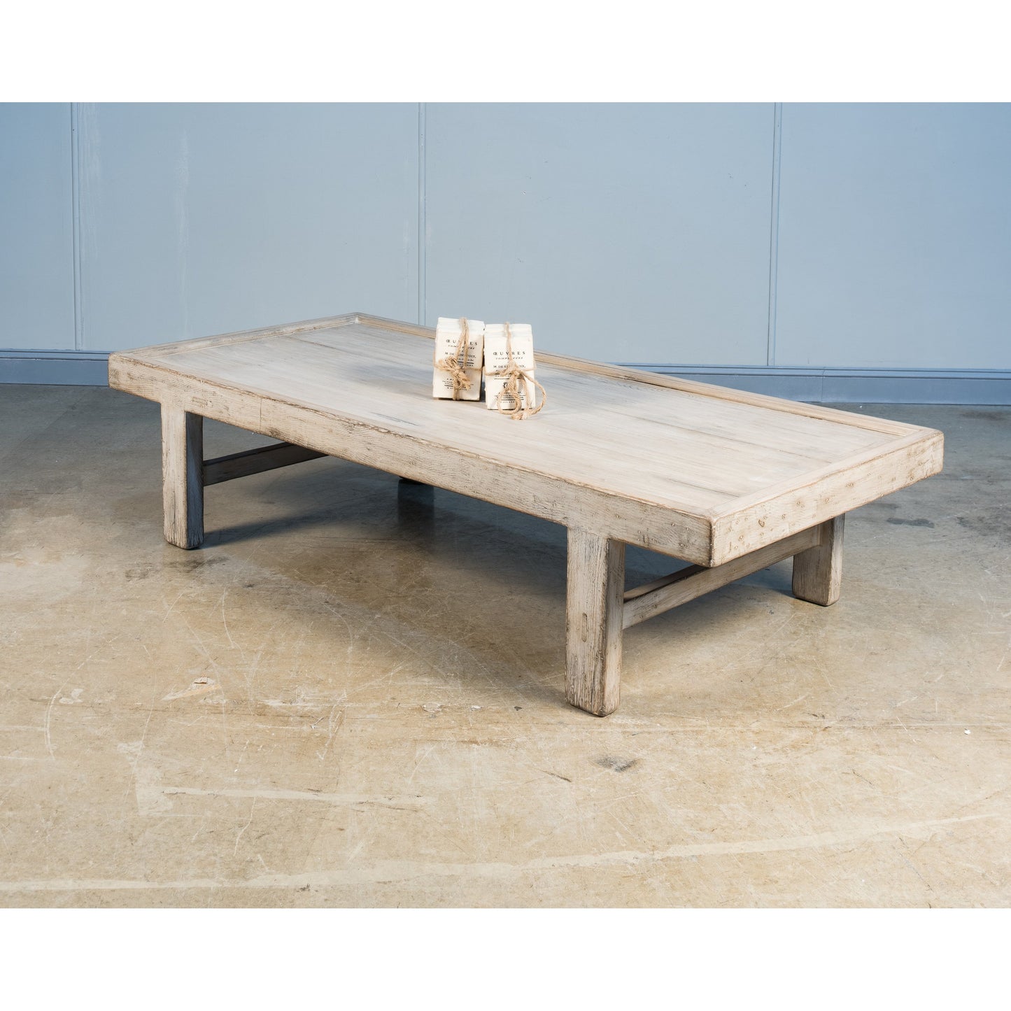 012 SR-857830 | Lifestyle | Wood Panel Coffee Table by Sarreid Ltd.. Made from pine in a cottage & farmhouse style.