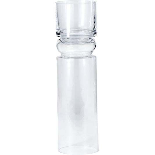 Flip Flop Candleholder Vase by Global Views. Made from glass in a transitional style.