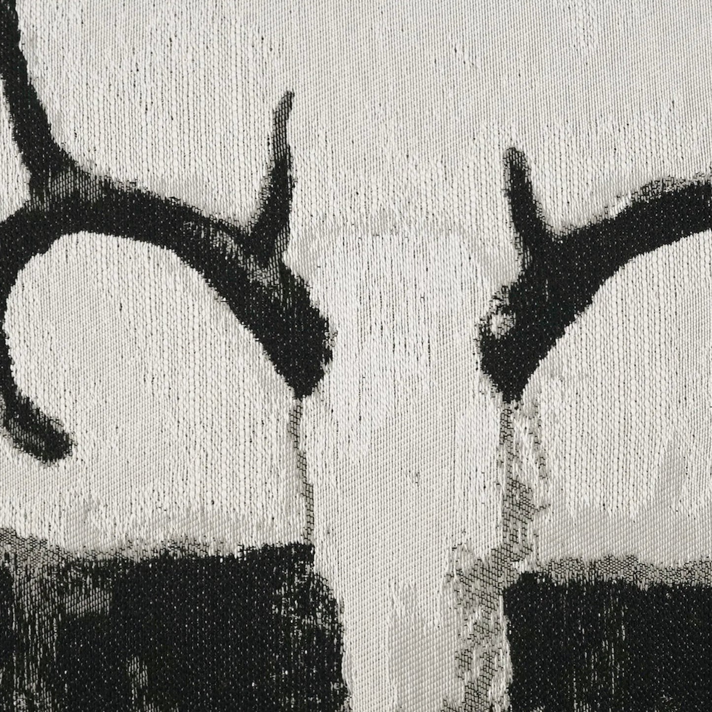 002 SI-2382599 | Closeup | White Tail Pillow by DV Kap Home in black. Made from 87.55% cotton, 12.45% polyester in a cottage & farmhouse style.
