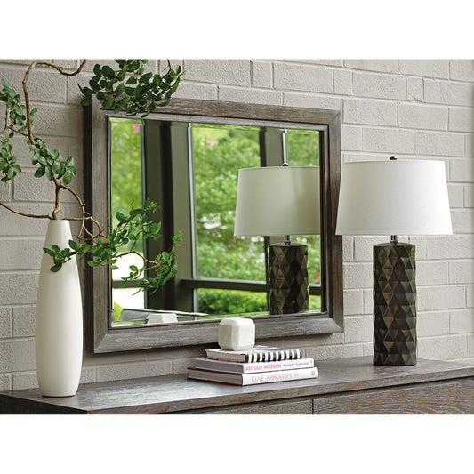 Solana Rectangular Mirror by Lexington. Made from unique in a transitional style.