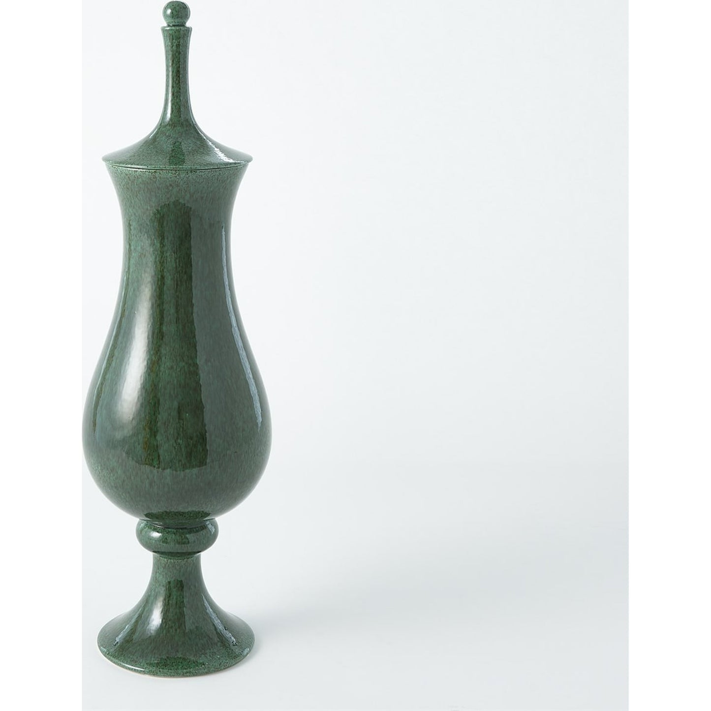 003 SR-893352,SR-893353 | Additional Silo | Tower Jar by Global Views in emerald. Made from ceramic in a transitional style.