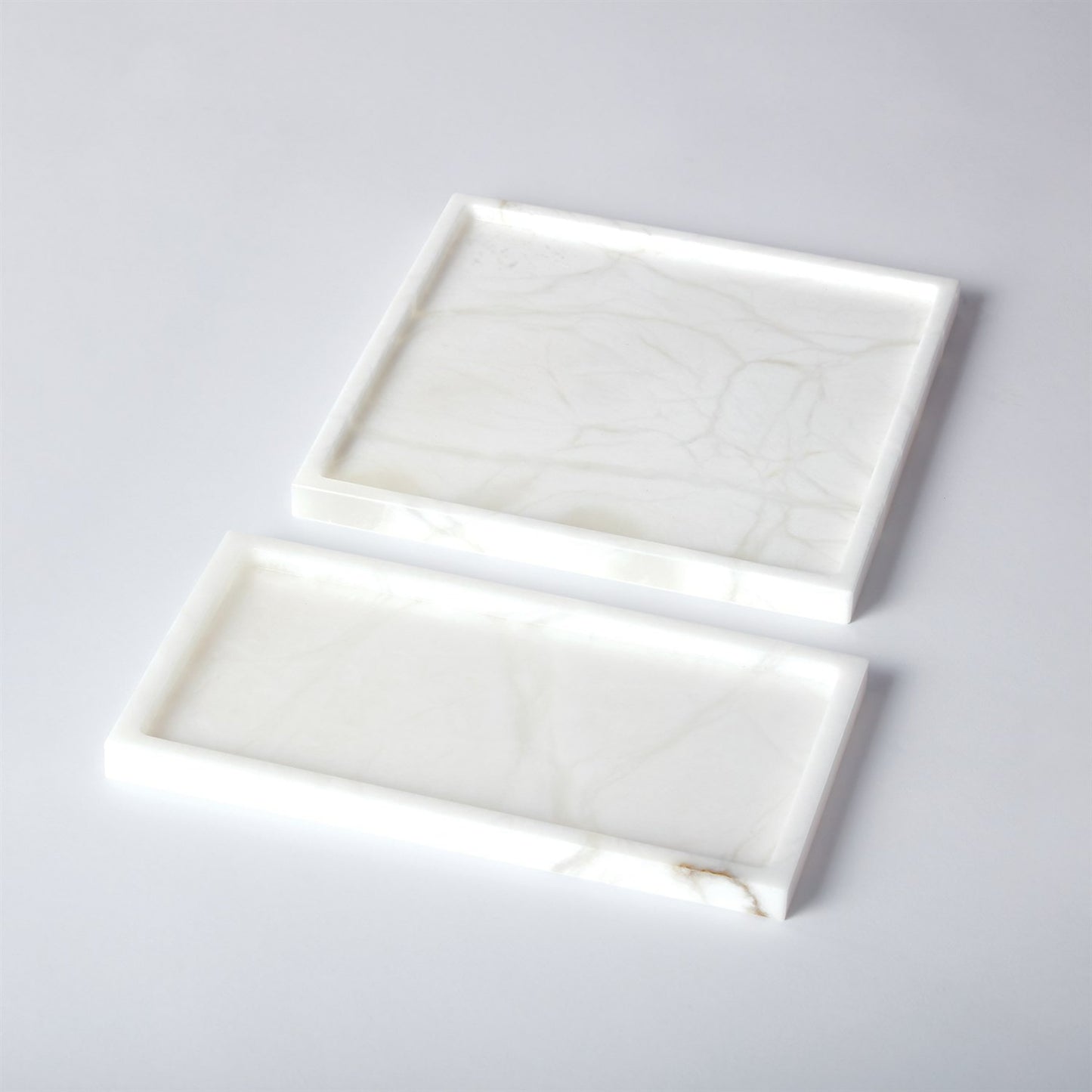 002 SR-891206 | Additional Silo | Alabaster Rectangular Plateau by Global Views. Made from alabaster in a modern style.