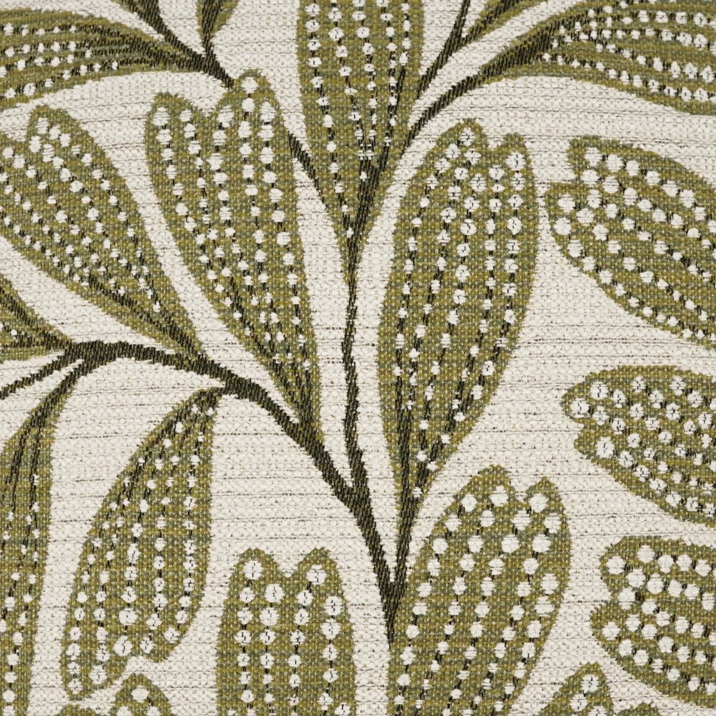 002 SI-2381558 | Closeup | Labelle Pillow by DV Kap Home in green. Made from 51.10% polyester, 48.90% olefin in a unique style.