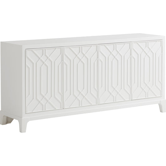 Oak Creek Buffet by Lexington in white. Made from unique in a transitional style.