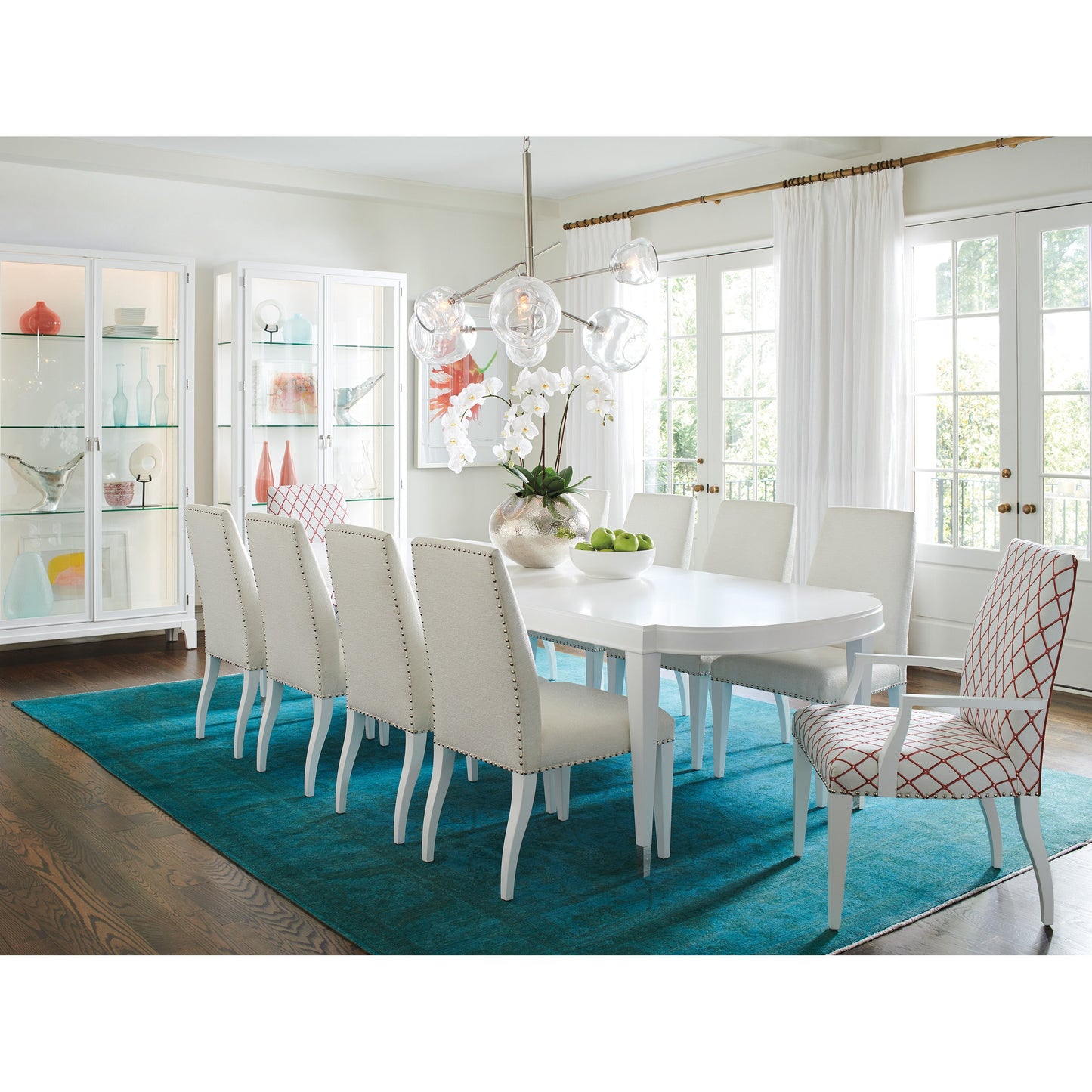 008 SR-835775 | Lifestyle | Vernon Hills Rectangular Dining Table by Lexington in white. Made from unique in a transitional style.