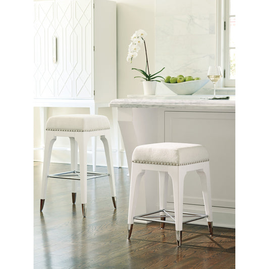 Northbrook Counter Stool by Lexington in white. Made from unique in a transitional style.