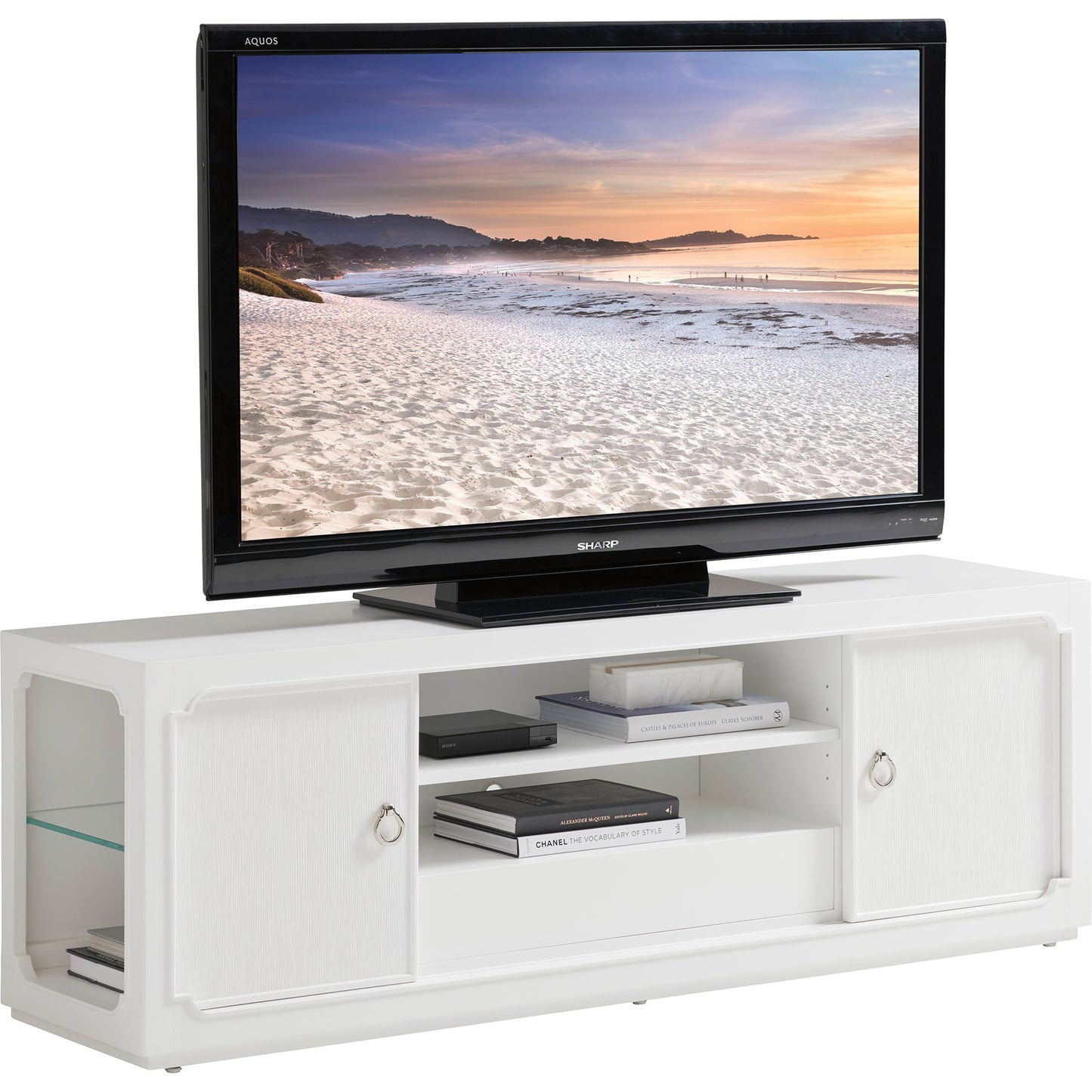 003 SR-835410 | Additional Silo | Hamilton Media Console by Lexington in white. Made from unique in a transitional style.