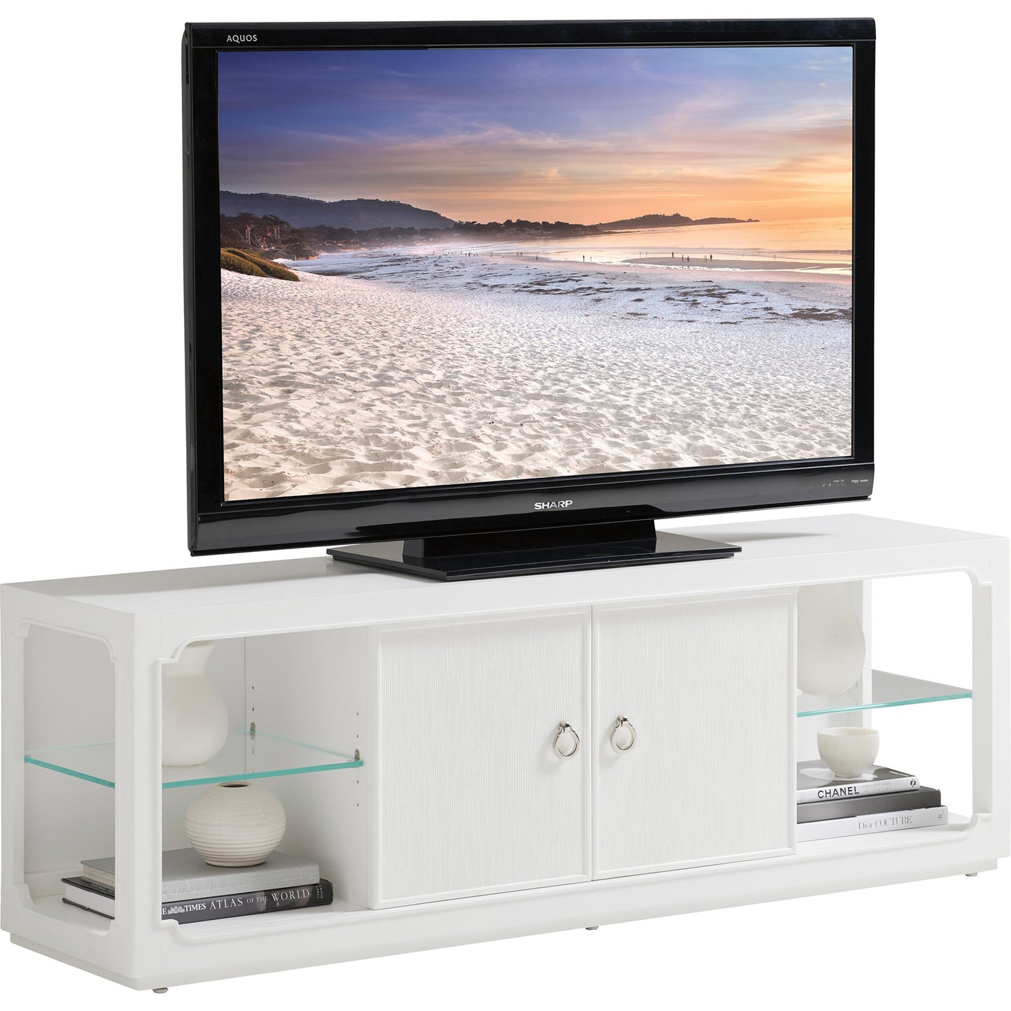002 SR-835410 | Additional Silo | Hamilton Media Console by Lexington in white. Made from unique in a transitional style.