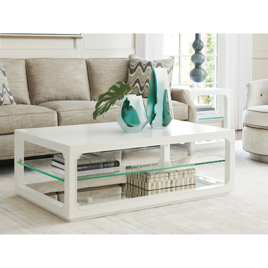 Glenwood Cocktail Table by Lexington in white. Made from unique in a transitional style.