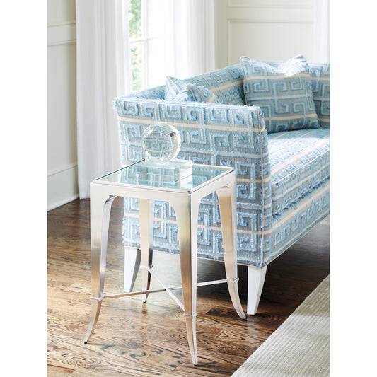 Hoffman End Table by Lexington in polished stainless steel. Made from unique in a modern style.