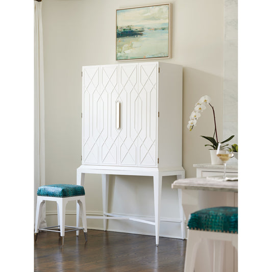 Elmhurst Bar by Lexington in white. Made from unique in a transitional style.