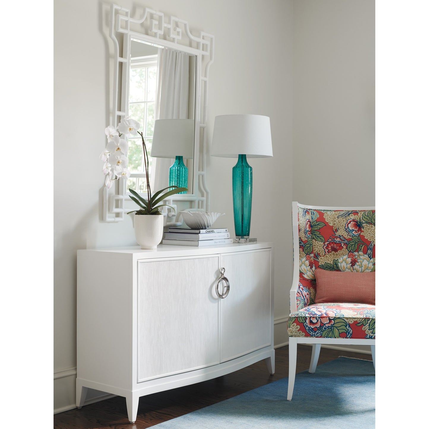 004 SR-835441 | Lifestyle | Hyde Rectangular Mirror by Lexington in white. Made from unique in a transitional style.