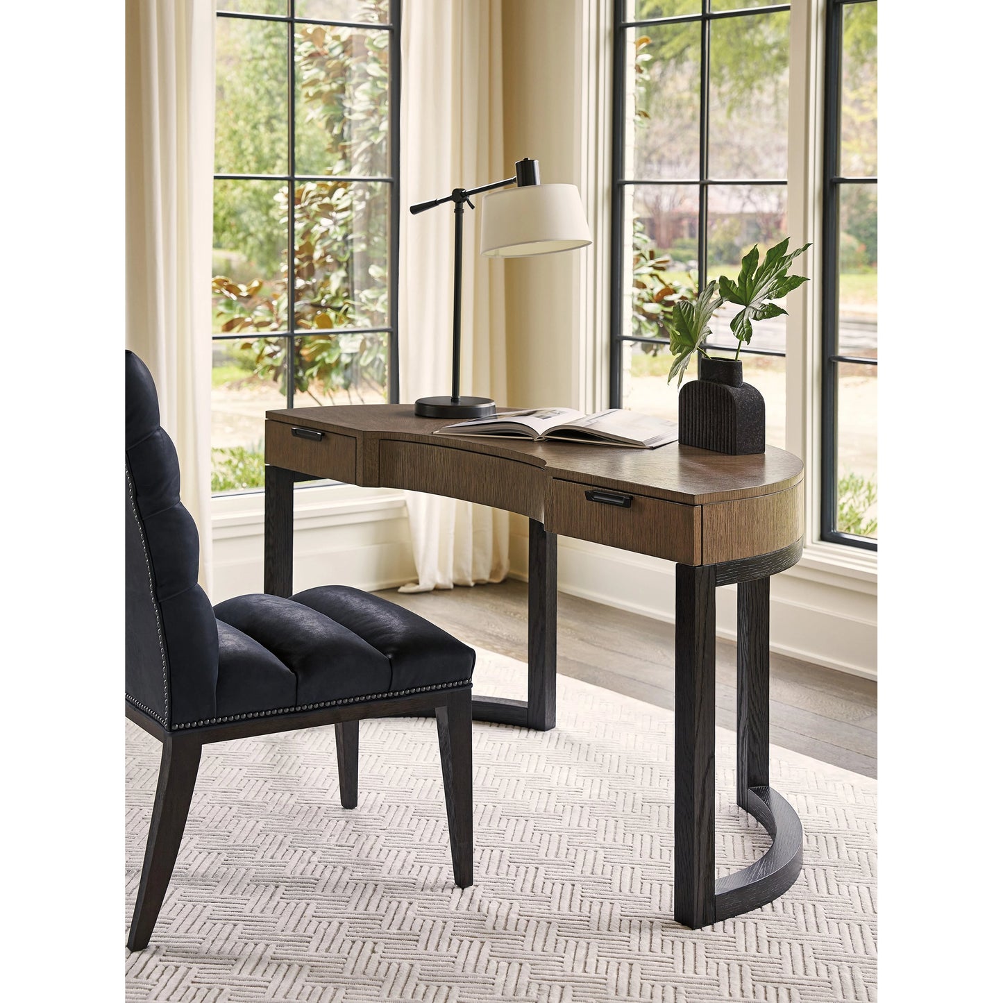 003 SI-2013258 | Lifestyle | Raines Leather Side Chair by Lexington in durbin. Made from leather in a transitional style.