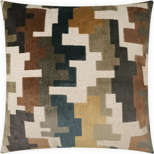 001 SI-2380864 | Primary Silo | Connect Pillow by DV Kap Home in brown, multi. Made from 60% polyester, 36% viscose, 4% cotton in a unique style.