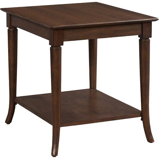 000 SI-2635717 | Primary Silo | Campaigna Rectangular End Table by Fairfield Chair in brown and cafe mocha. Made from high pressured laminate, solid wood in a unique style.