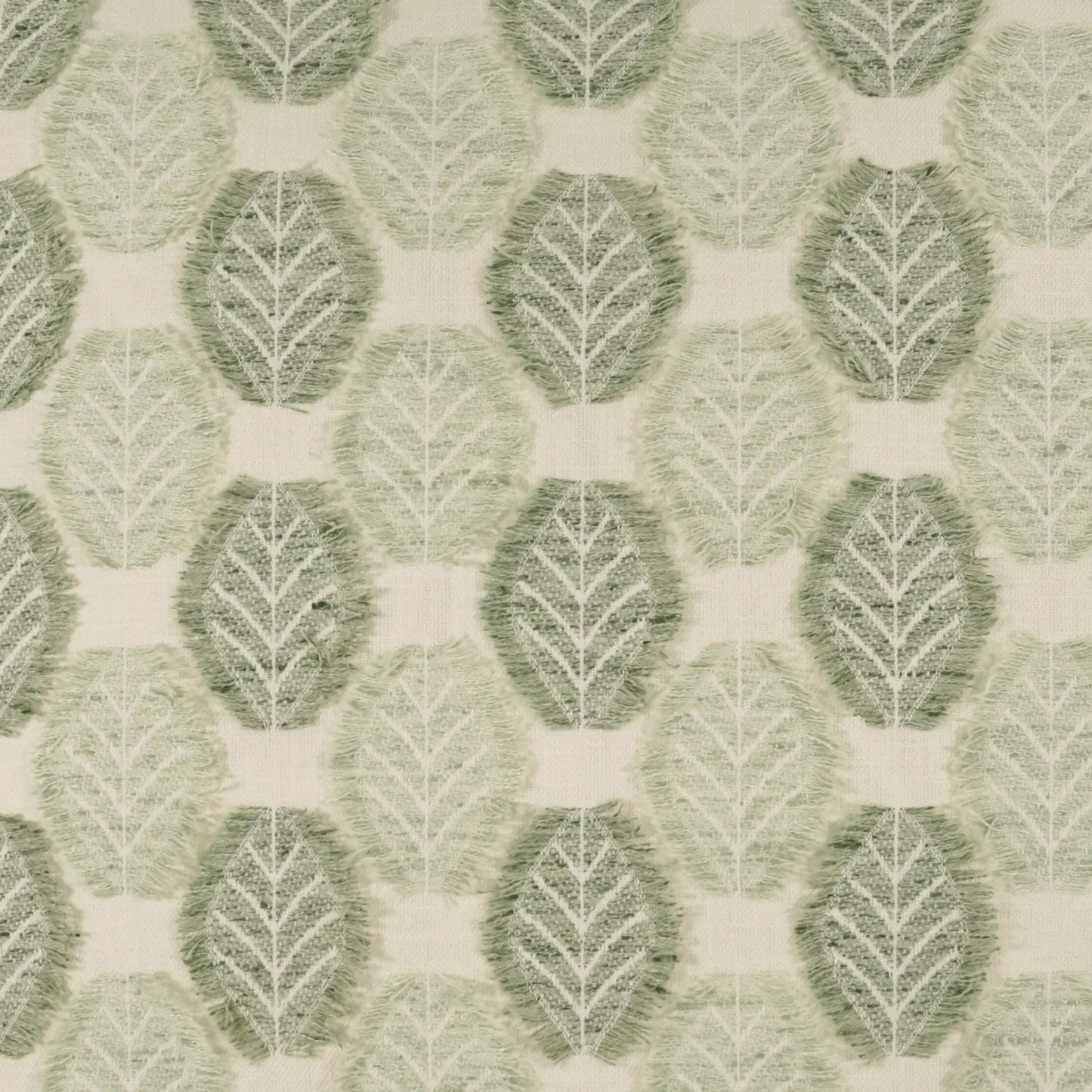 002 SI-2514451 | Closeup | Leafalong Pillow by DV Kap Home in green. Made from 43% cotton, 57% polyester in a coastal style.
