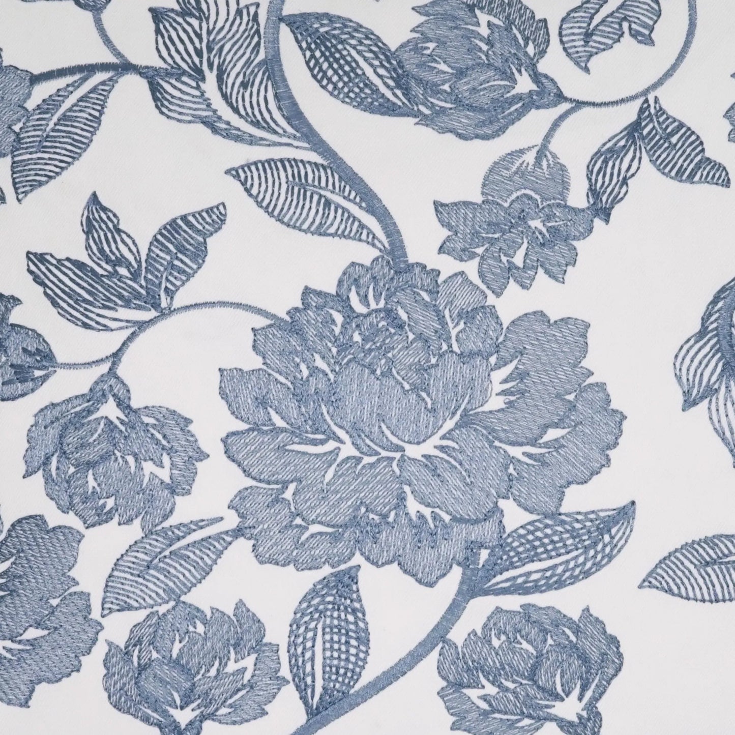 003 SI-2514286 | Closeup | Camilla Pillow by DV Kap Home in sky. Made from 80% polyester, 20% cotton in a traditional style.
