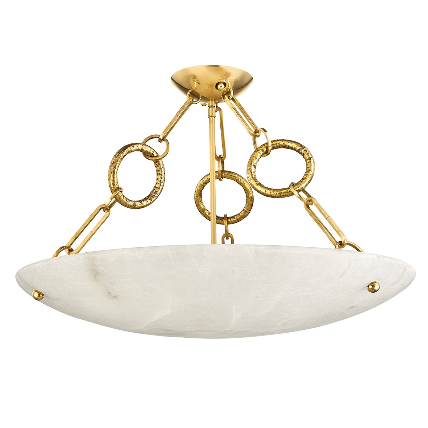 004 SI-2030009 | Additional Silo | Yadira Semi- Flush by Corbett in vintage brass. Made from brass in a modern style.
