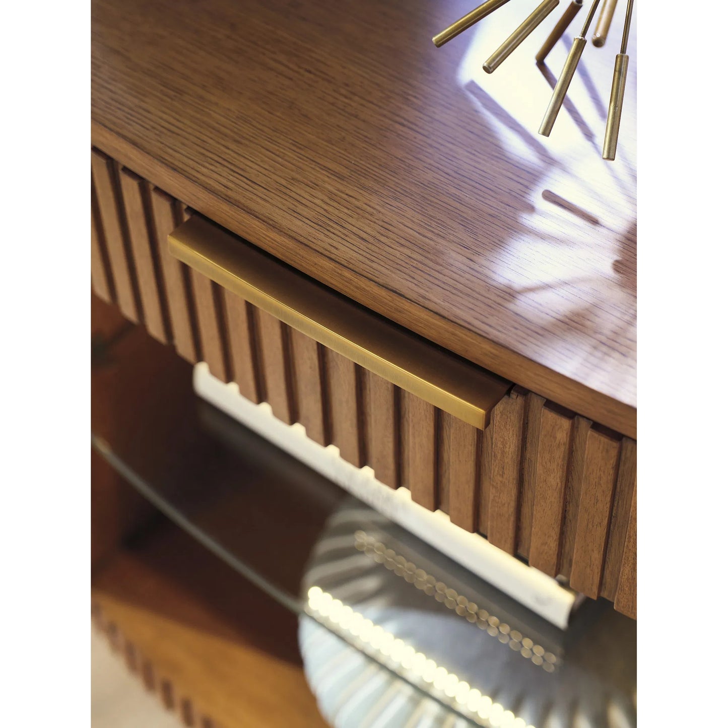 005 SI-2371247 | Closeup | Tustin Open Nightstand by Lexington. Made from unique in a transitional style.