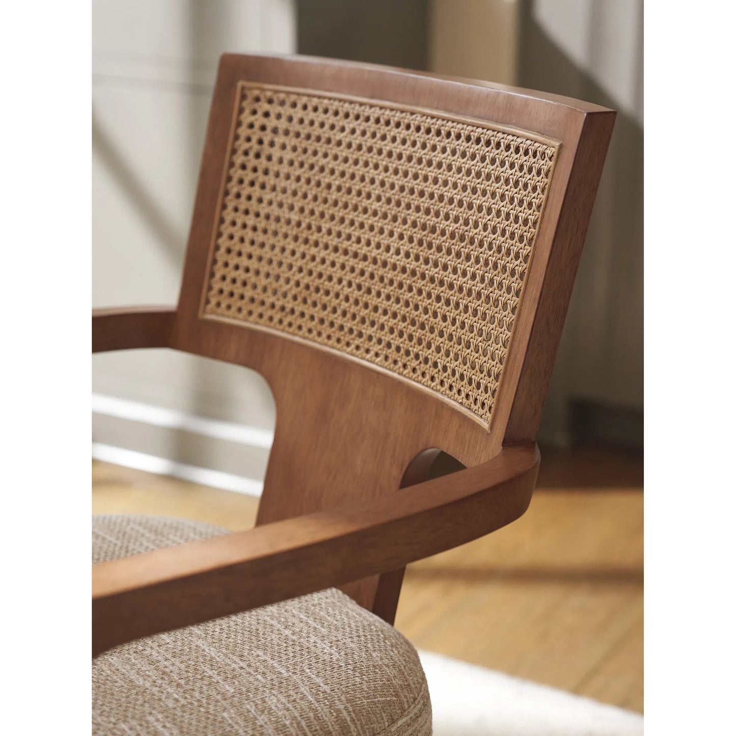 003 SI-2371254 | Closeup | Serrano Dining Arm Chair by Lexington. Made from unique in a transitional style.
