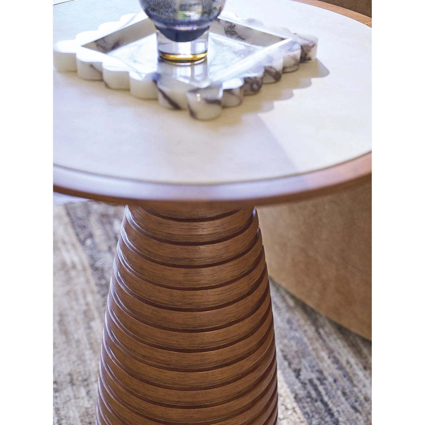 003 SI-2371265 | Additional Silo | Ortega Accent Table by Lexington. Made from marble in a rustic style.