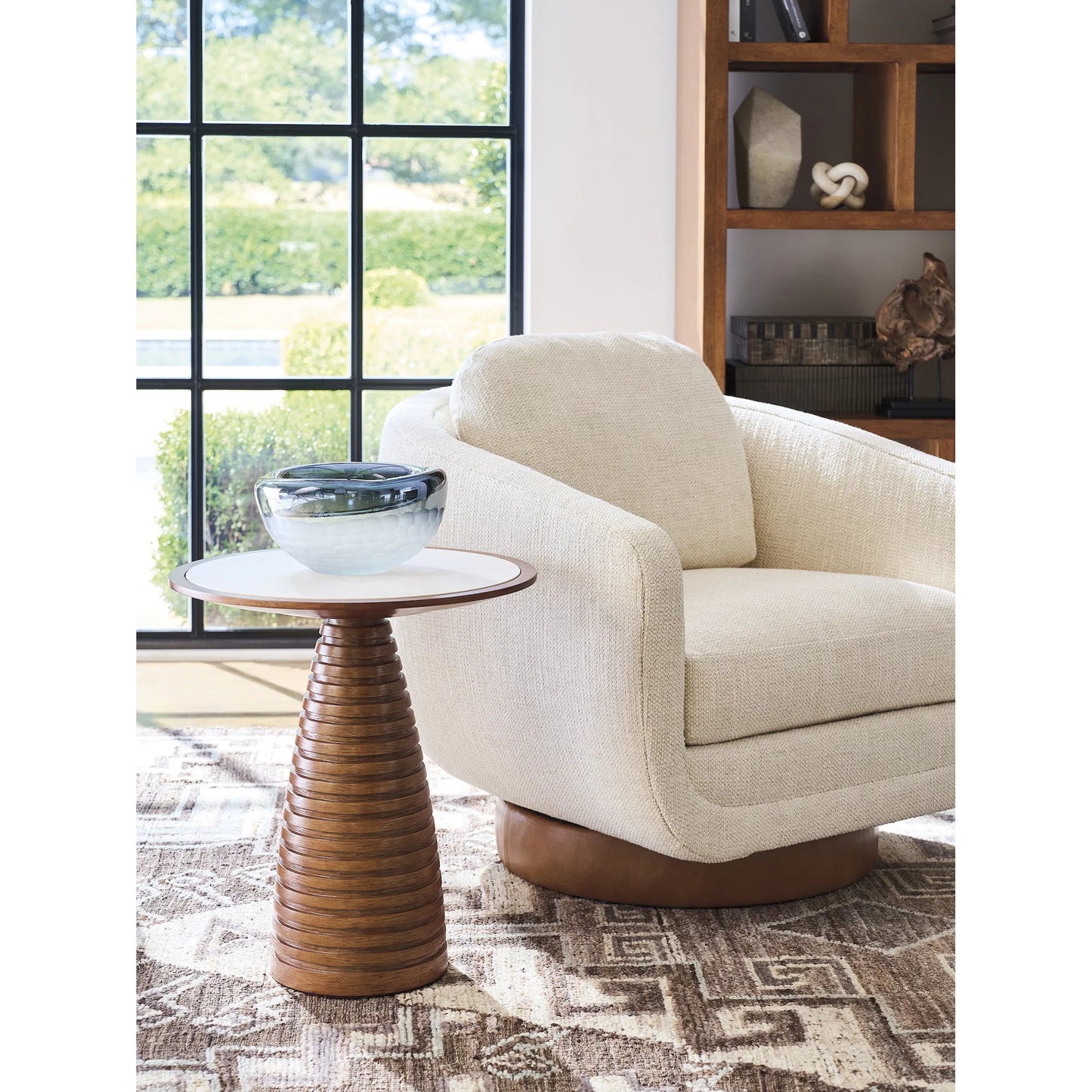 007 SI-2371265 | Lifestyle | Ortega Accent Table by Lexington. Made from marble in a rustic style.
