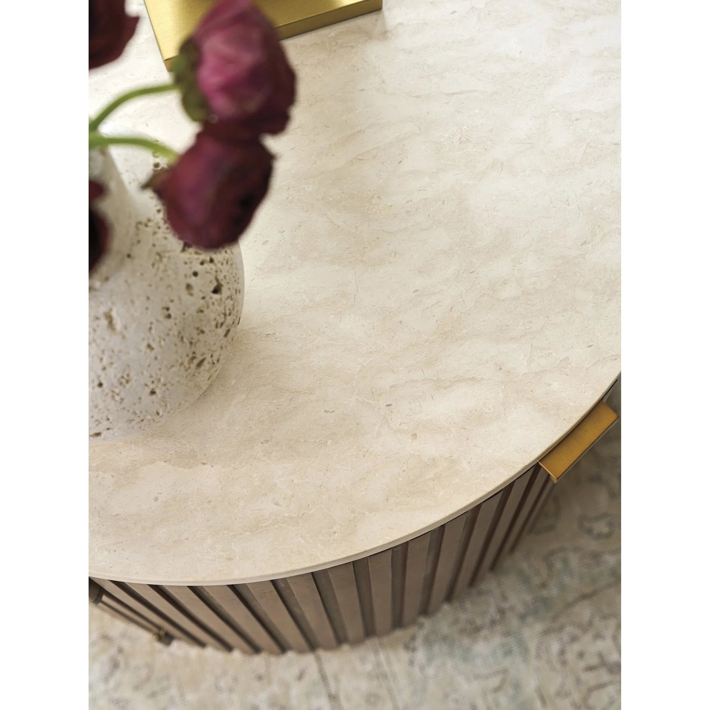 005 SI-2371266 | Closeup | Avenida Round End Table by Lexington. Made from unique in a transitional style.