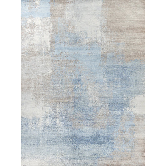 001 SI-2101245,SI-2293687 | Primary Silo | Fine Pure Silk Rug by Exquisite Rugs in blue, brown. Made from silk in a unique style.