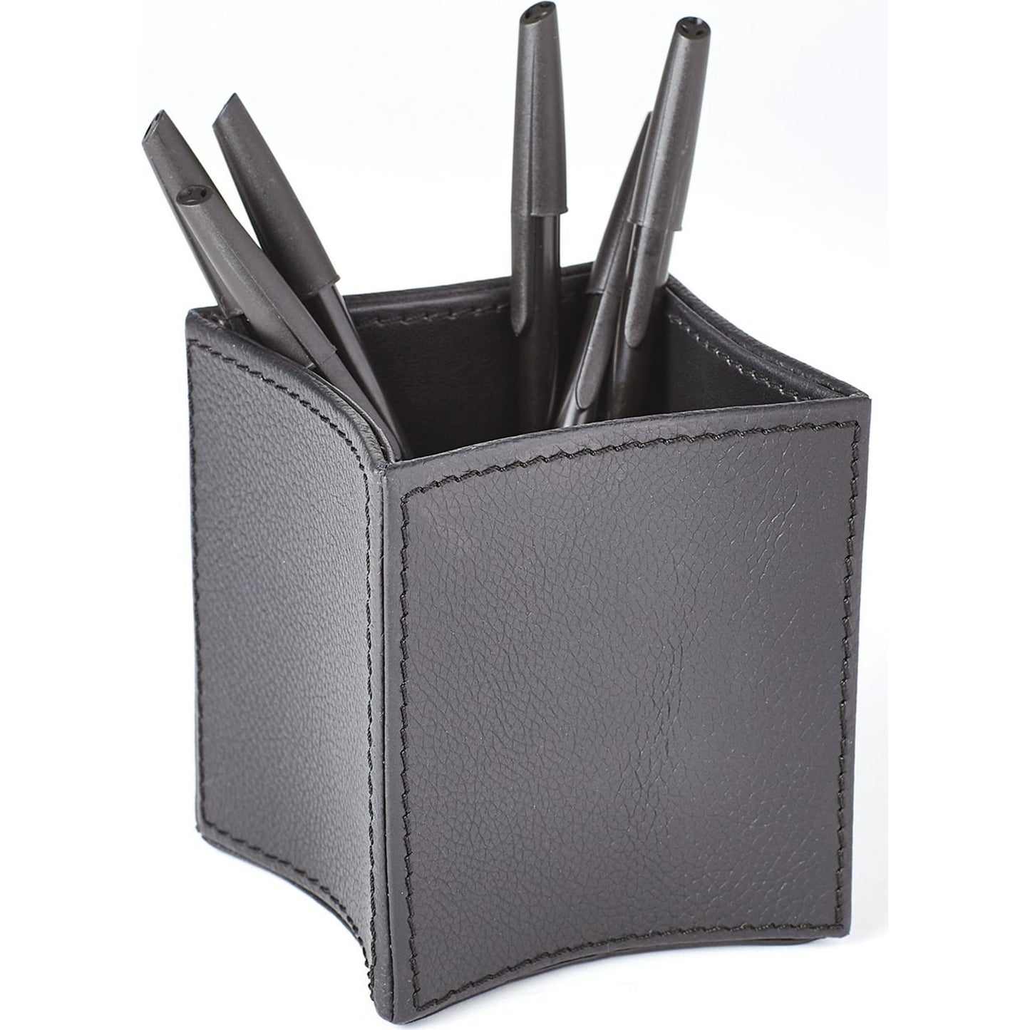 002 SR-891969 | Additional Silo | Folded Pencil Cup by Global Views. Made from leather in a modern style.