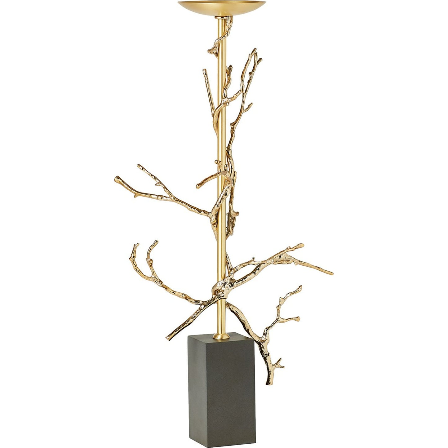 001 SR-893409 | Additional Silo | Twig Candle Holder by Global Views in brass. Made from brass, mild steel, cast iron in a modern style.