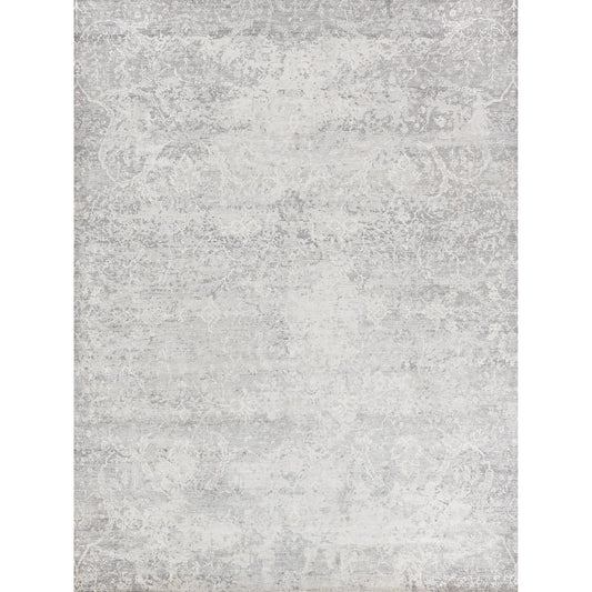 Fine Pure Silk Rug by Exquisite Rugs in gray, ivory. Made from silk in a unique style.