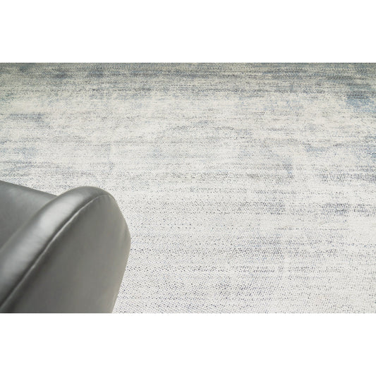 Fine Pure Silk Rug - White, Blue by Exquisite Rugs in white, blue. Made from silk in a unique style.