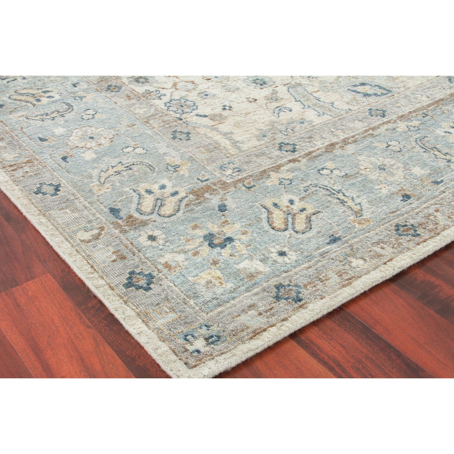 002 SI-2101255 | Closeup | Harper 4231 Rug by Exquisite Rugs in ivory, light blue. Made from new zealand wool in a unique style.