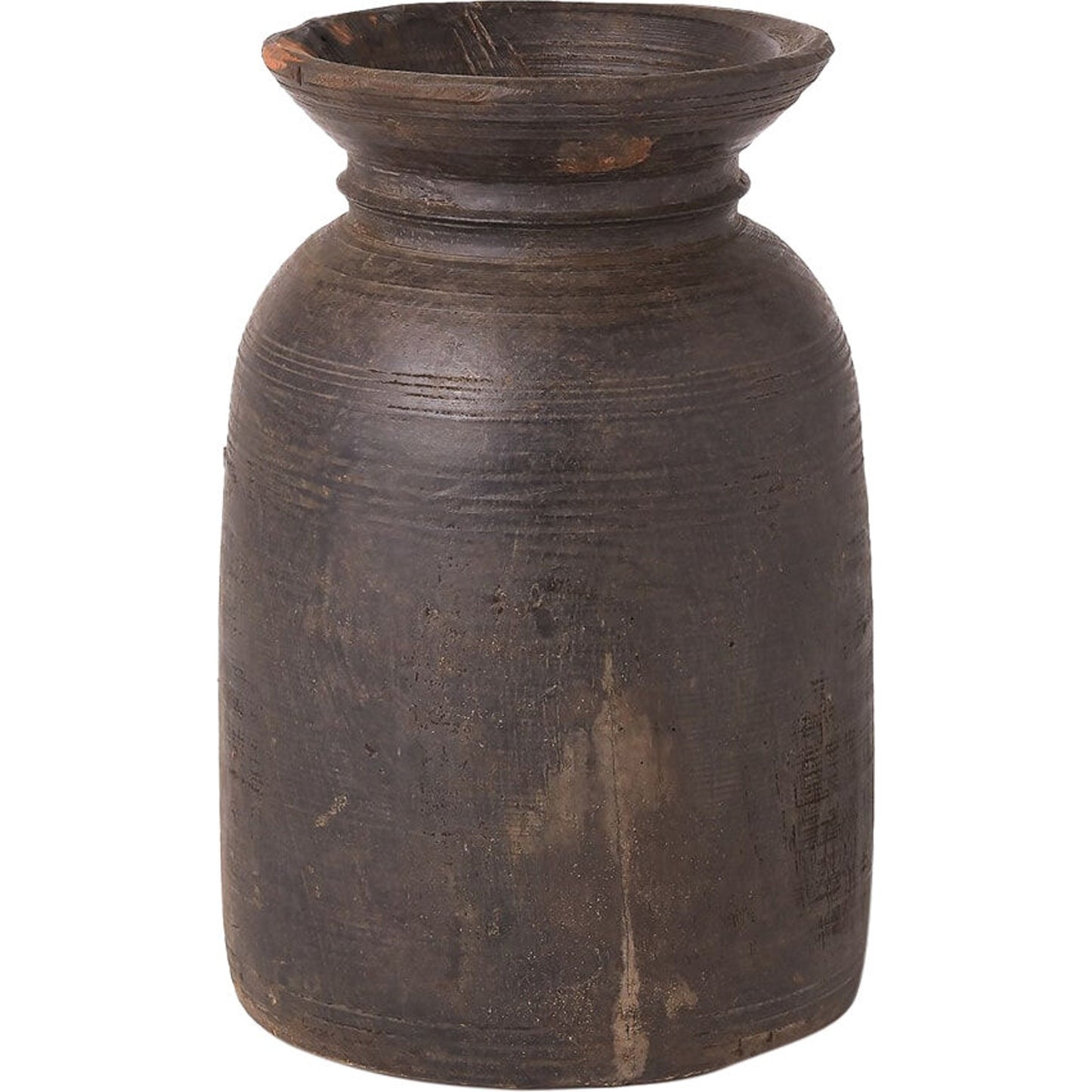 001 SR-893479 | Primary Silo | Village Milk Vessel by Global Views. Made from teak, wax in a eclectic & global style.